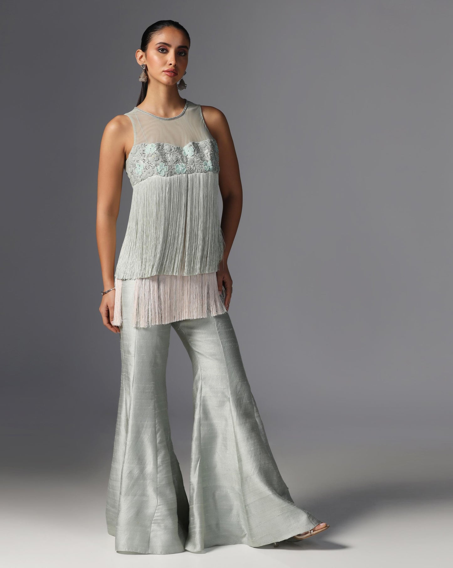 Silver Mist Fringe Set