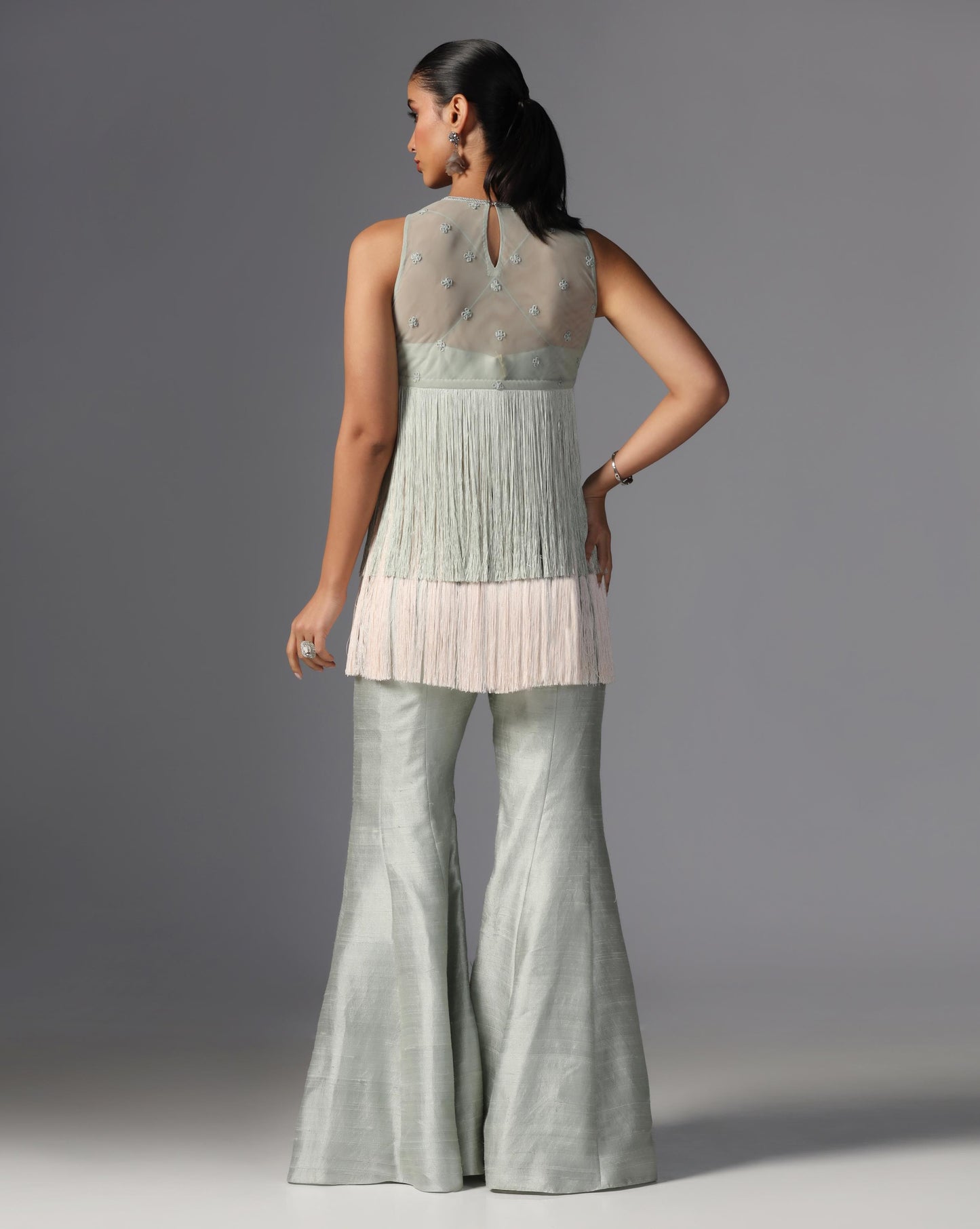 Silver Mist Fringe Set