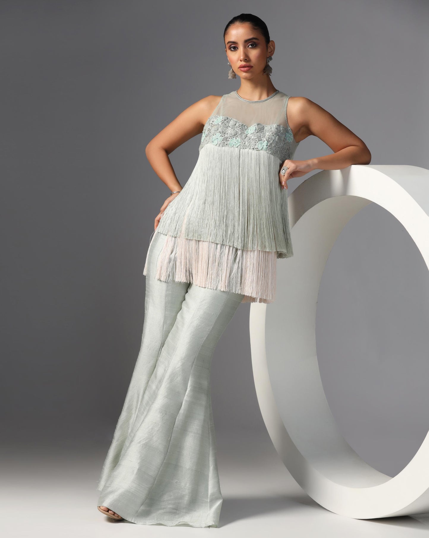 Silver Mist Fringe Set