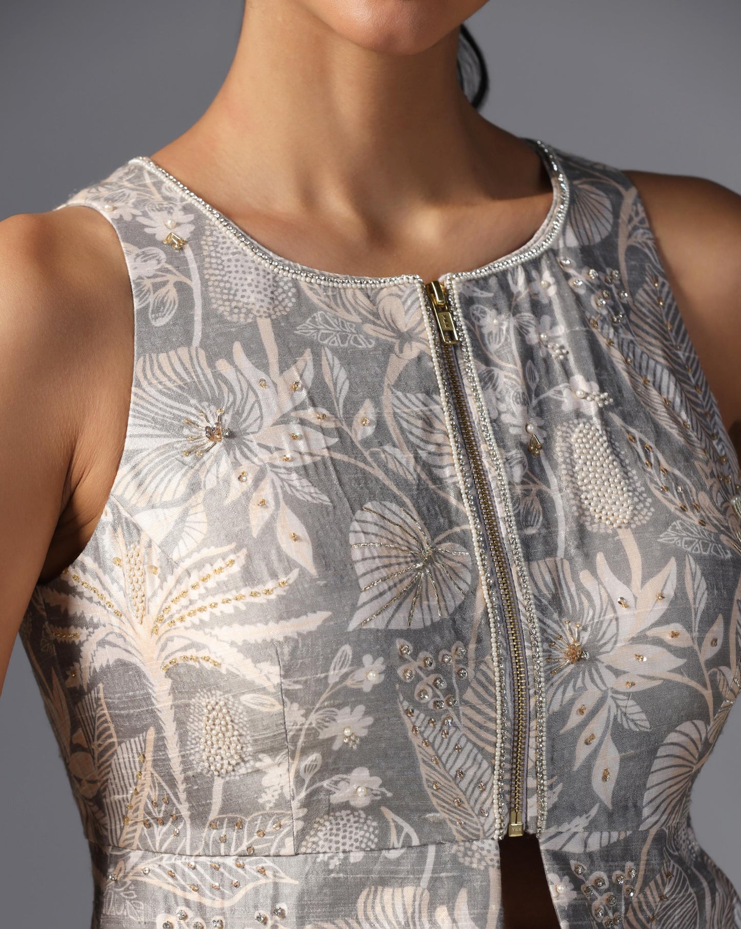Ivory Bloom Peplum Set