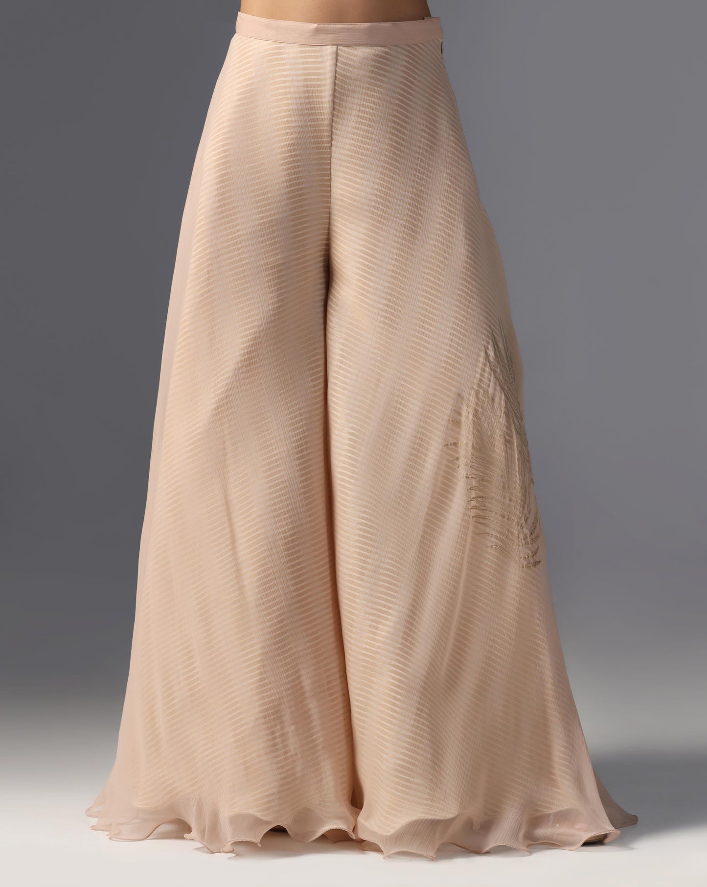 Champagne Bloom Sharara Set  Description: