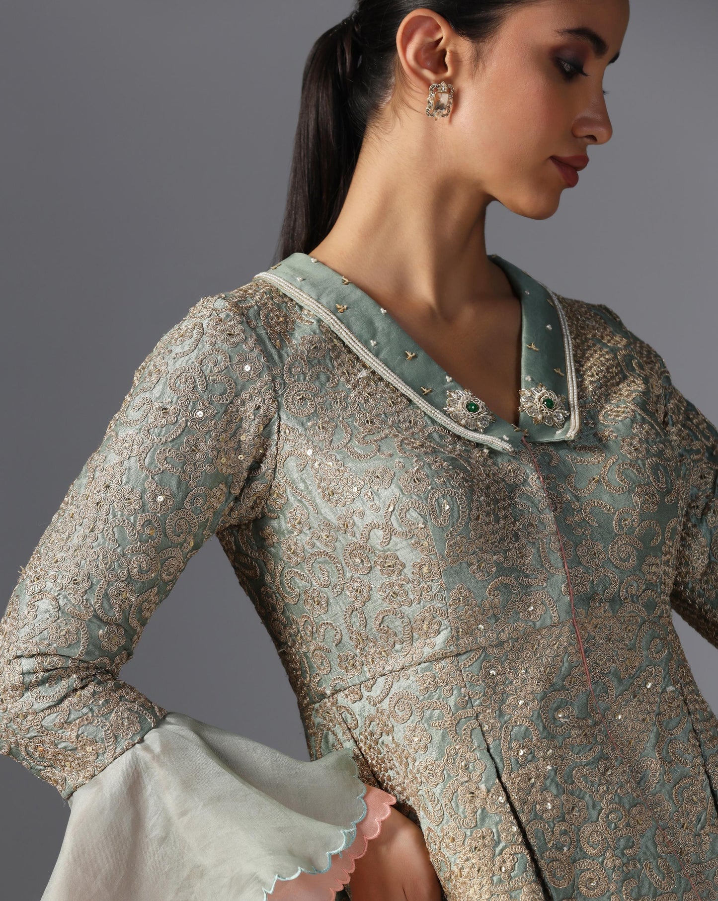Sage Whisper Jacket Set