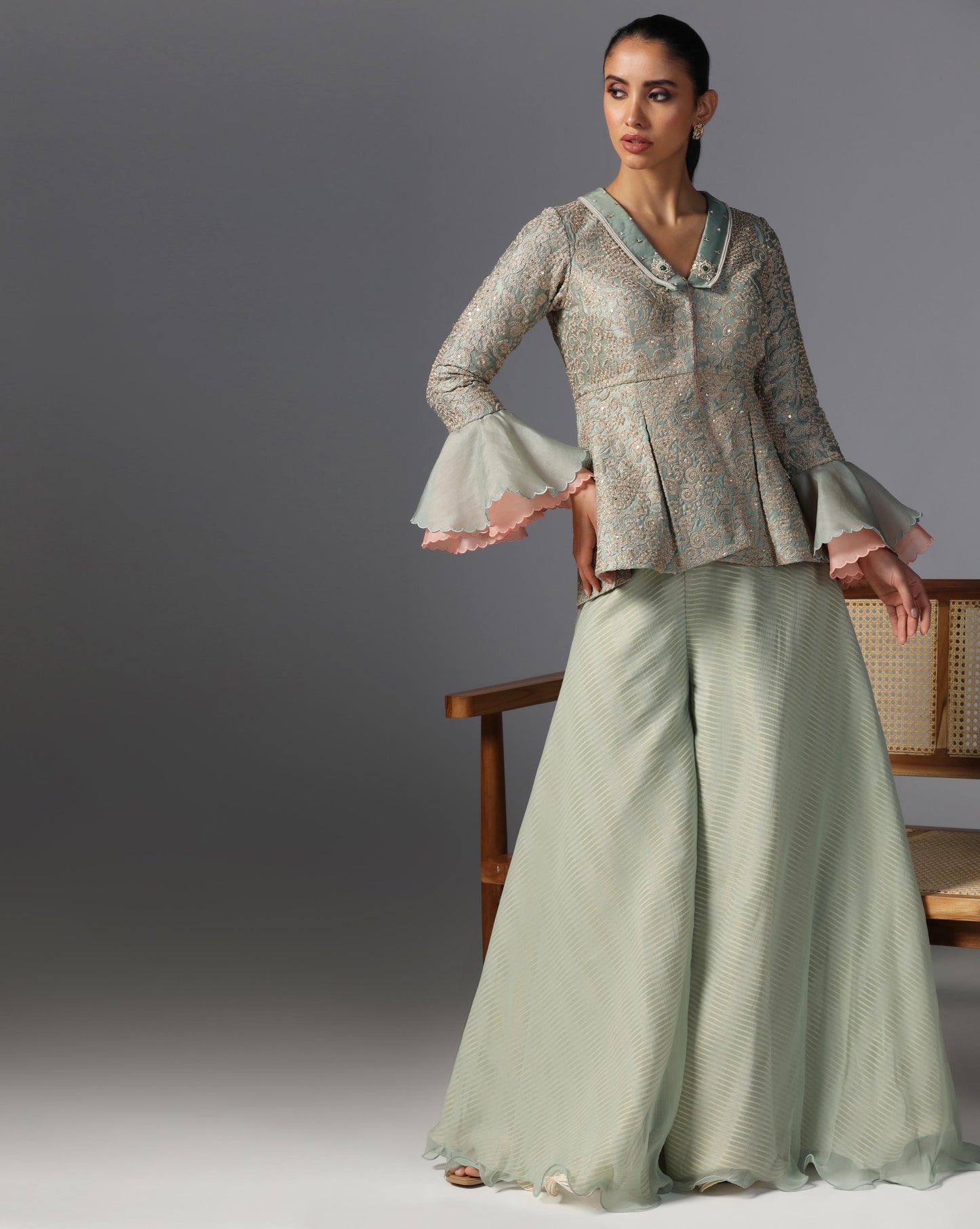 Sage Whisper Jacket Set