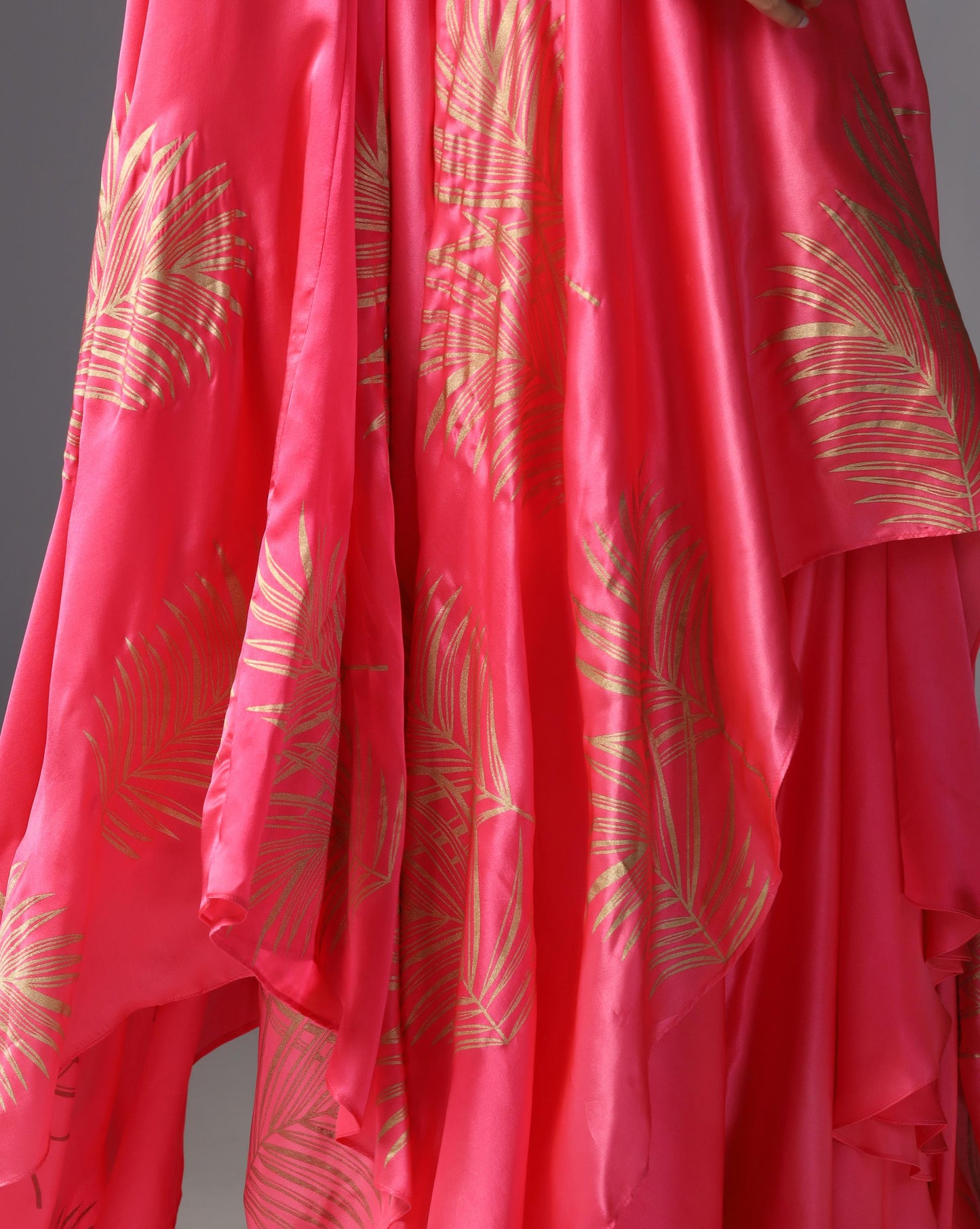 Fuchsia Radiance Drape Kaftan Set