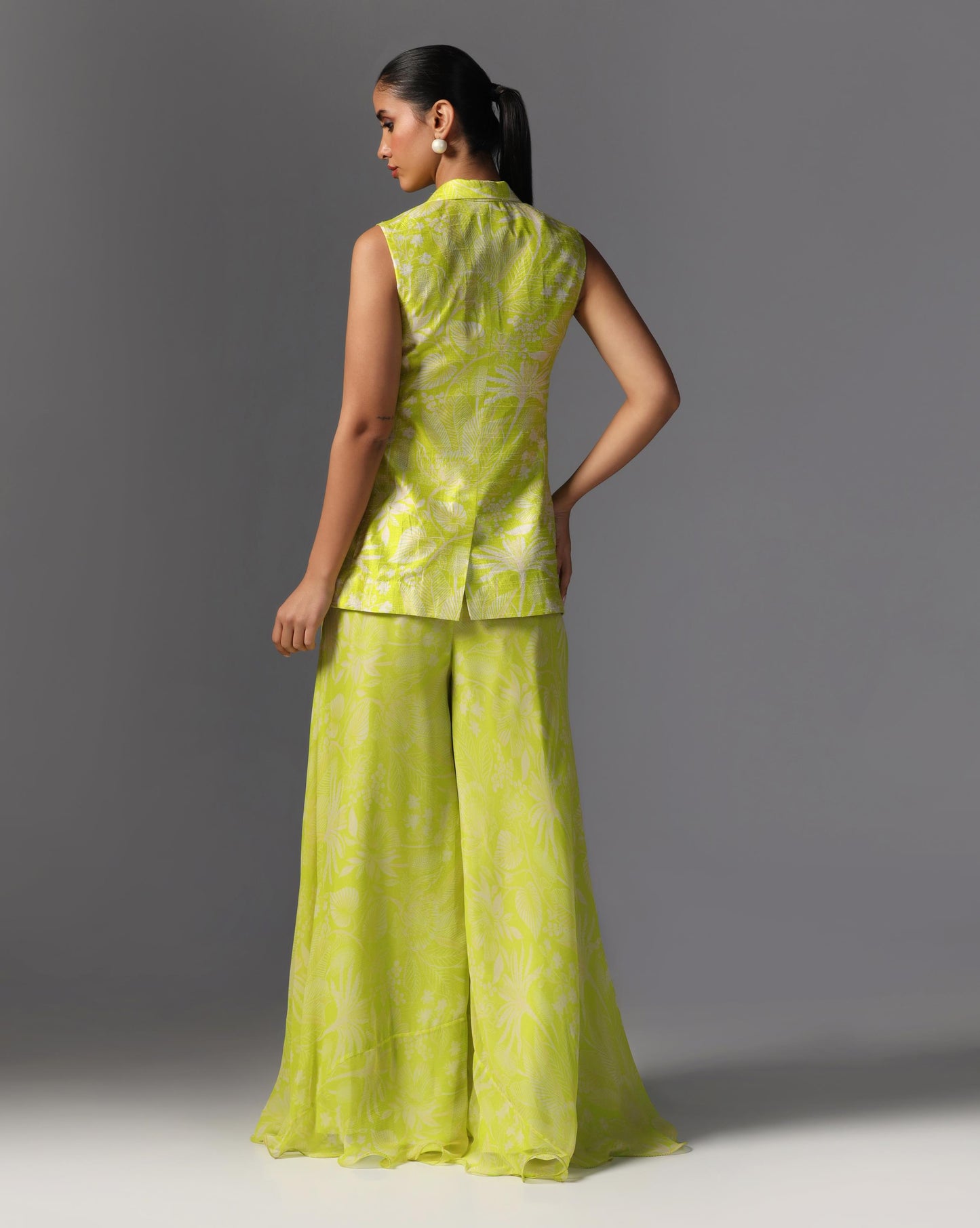 Citrus Luxe Embroidered Jacket Set