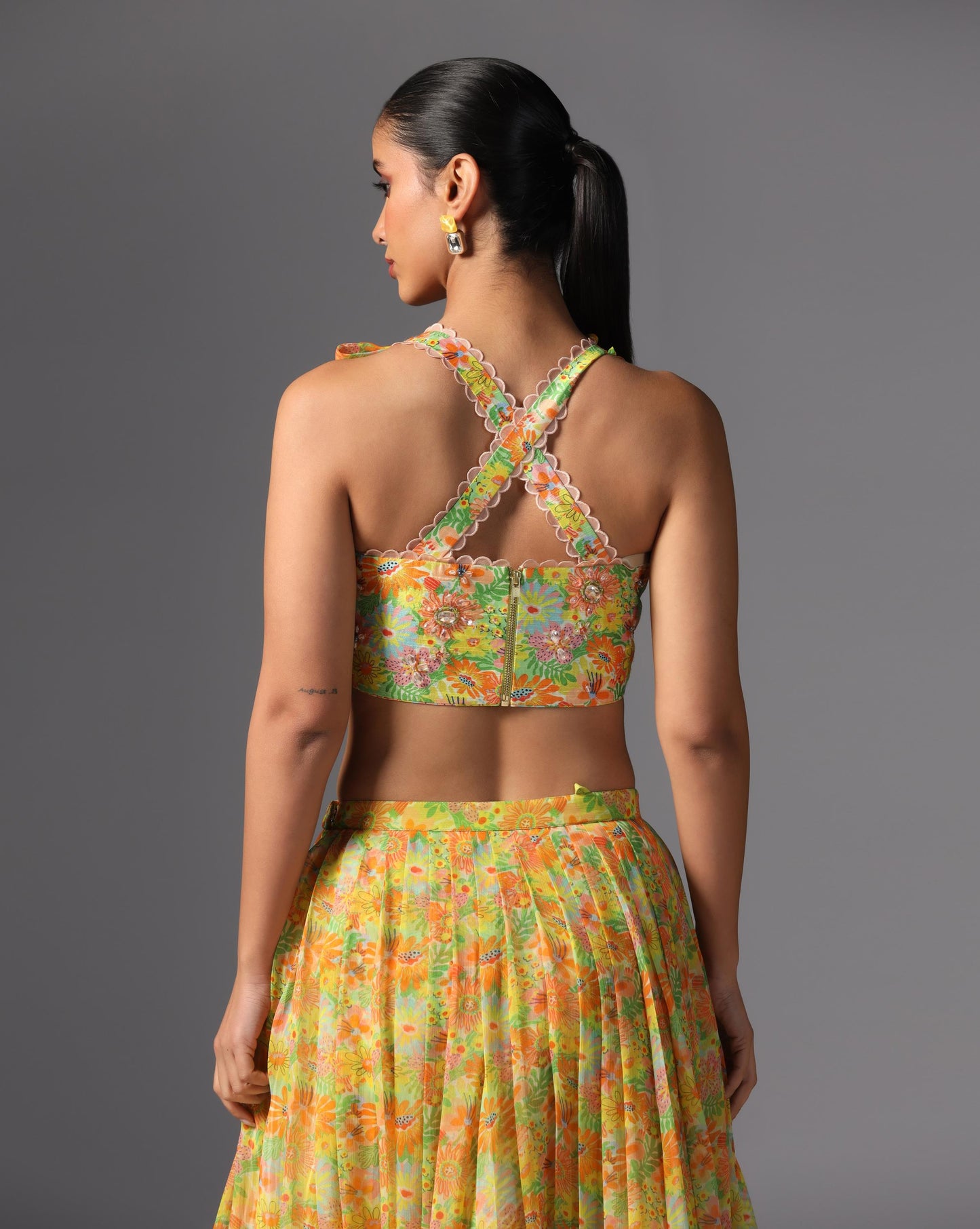Tropical Bloom Printed Lehenga Set