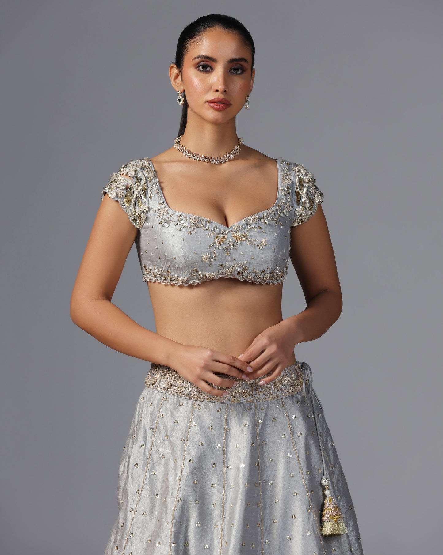 Moonlit Grace Embroidered Lehenga Set