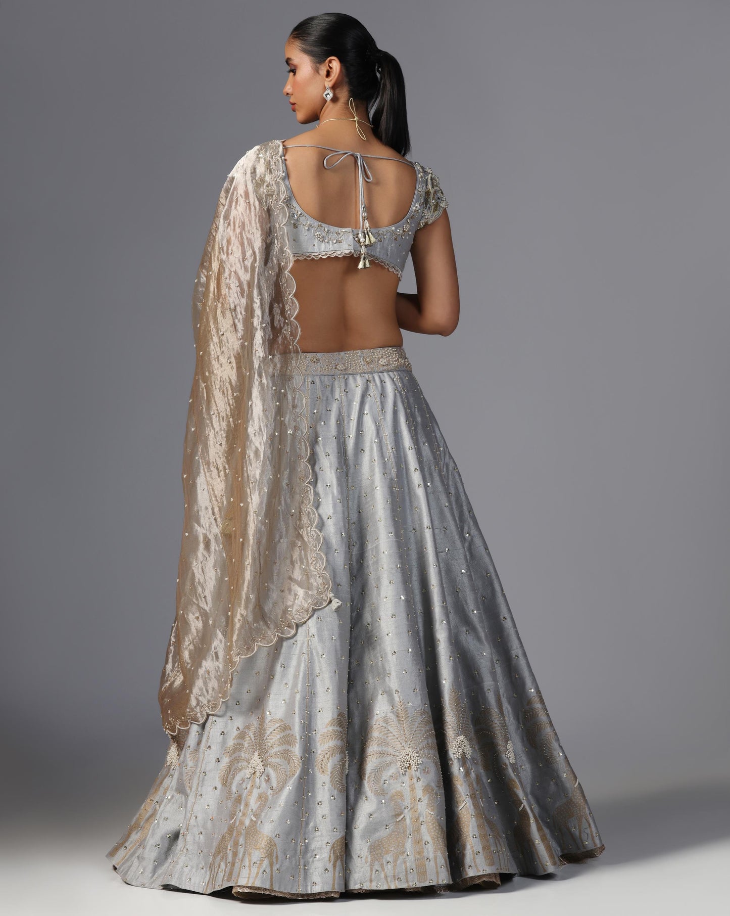 Moonlit Grace Embroidered Lehenga Set
