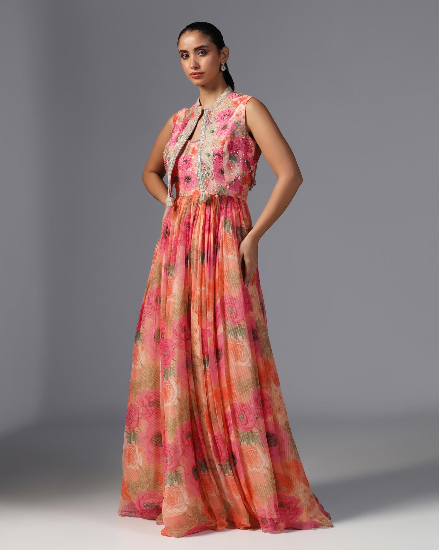 Printed Set with short jacket