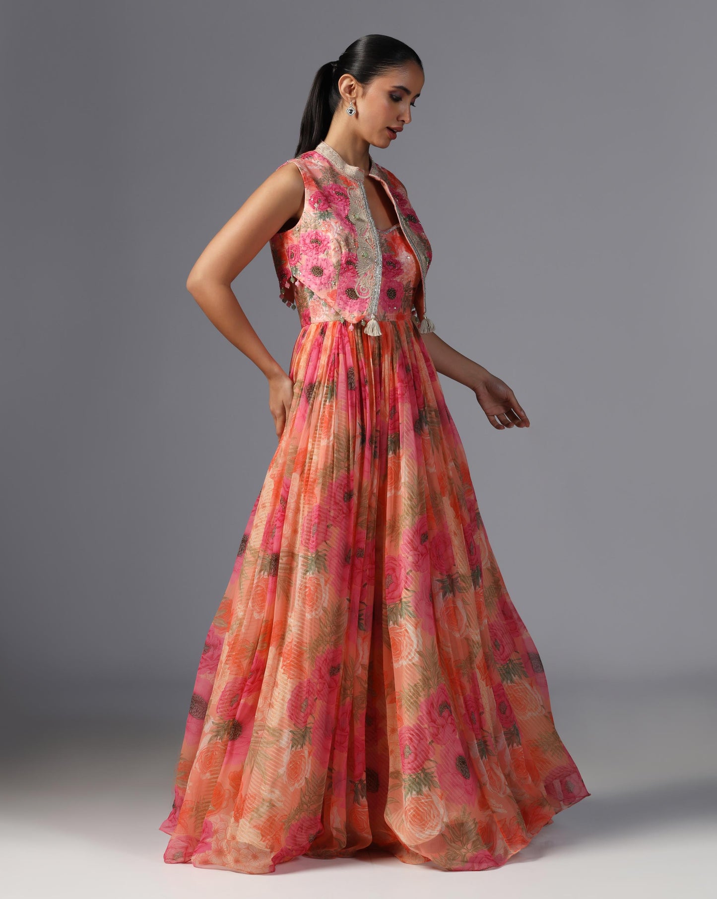 Printed Set with short jacket