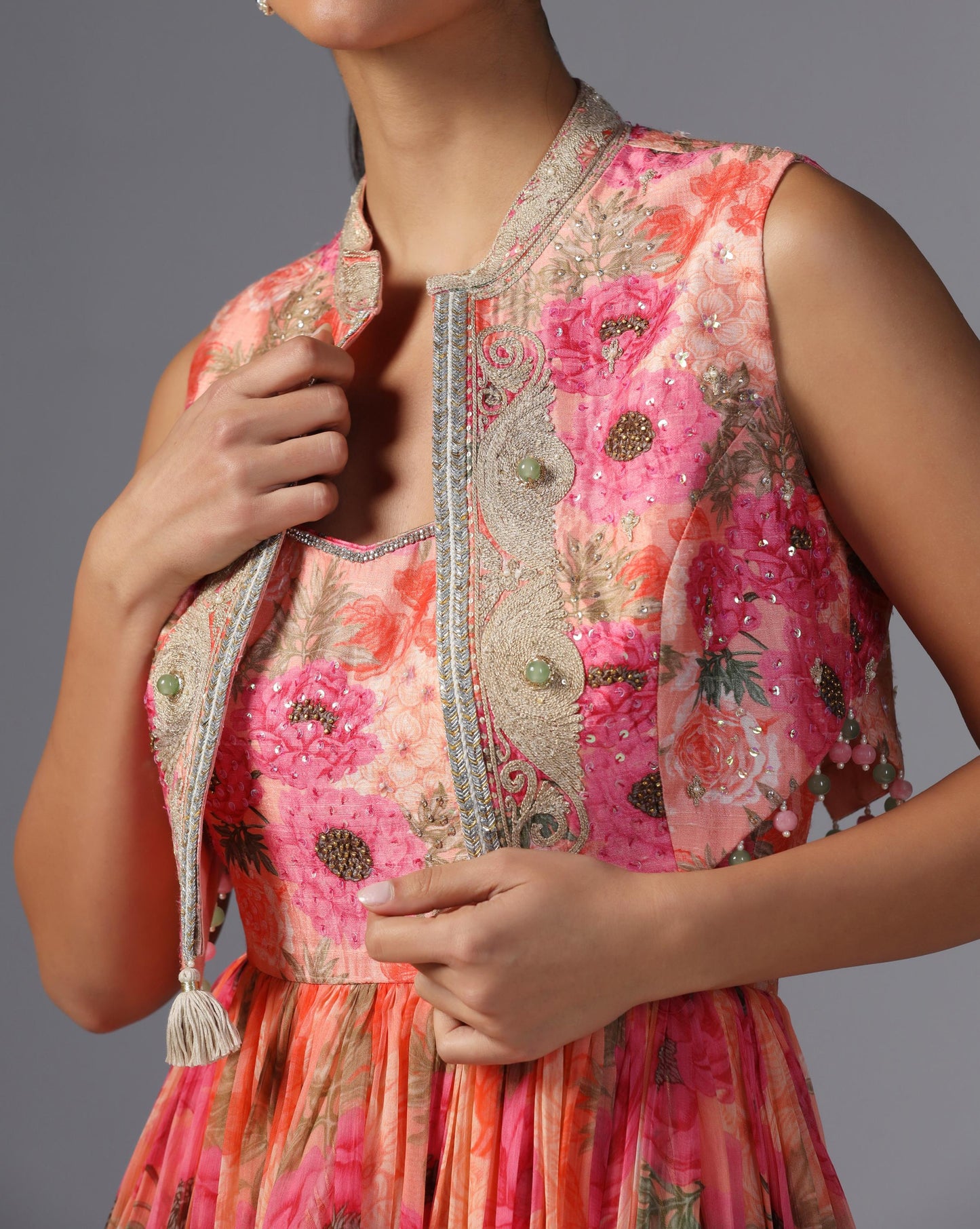 Printed Set with short jacket
