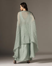 Load image into Gallery viewer, Mughal Jali cape with draped skirt
