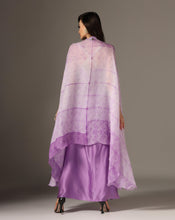 Load image into Gallery viewer, Shibori Cape Set with draped skirt
