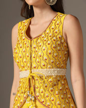 Load image into Gallery viewer, Mughal jali peplum with palazzo
