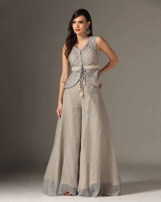 Mughal Jali Peplum Set