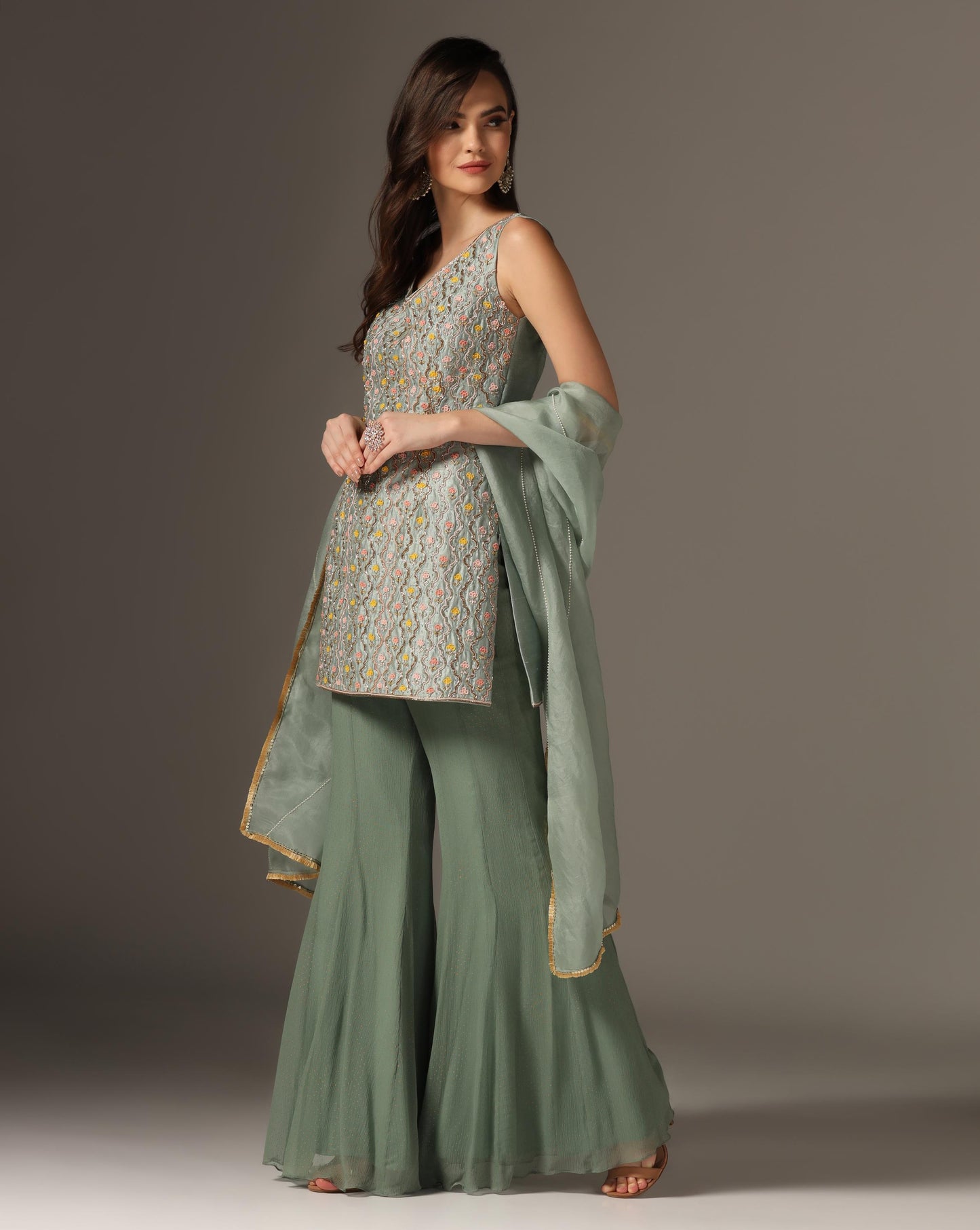 Mughal Jali Kurti Set