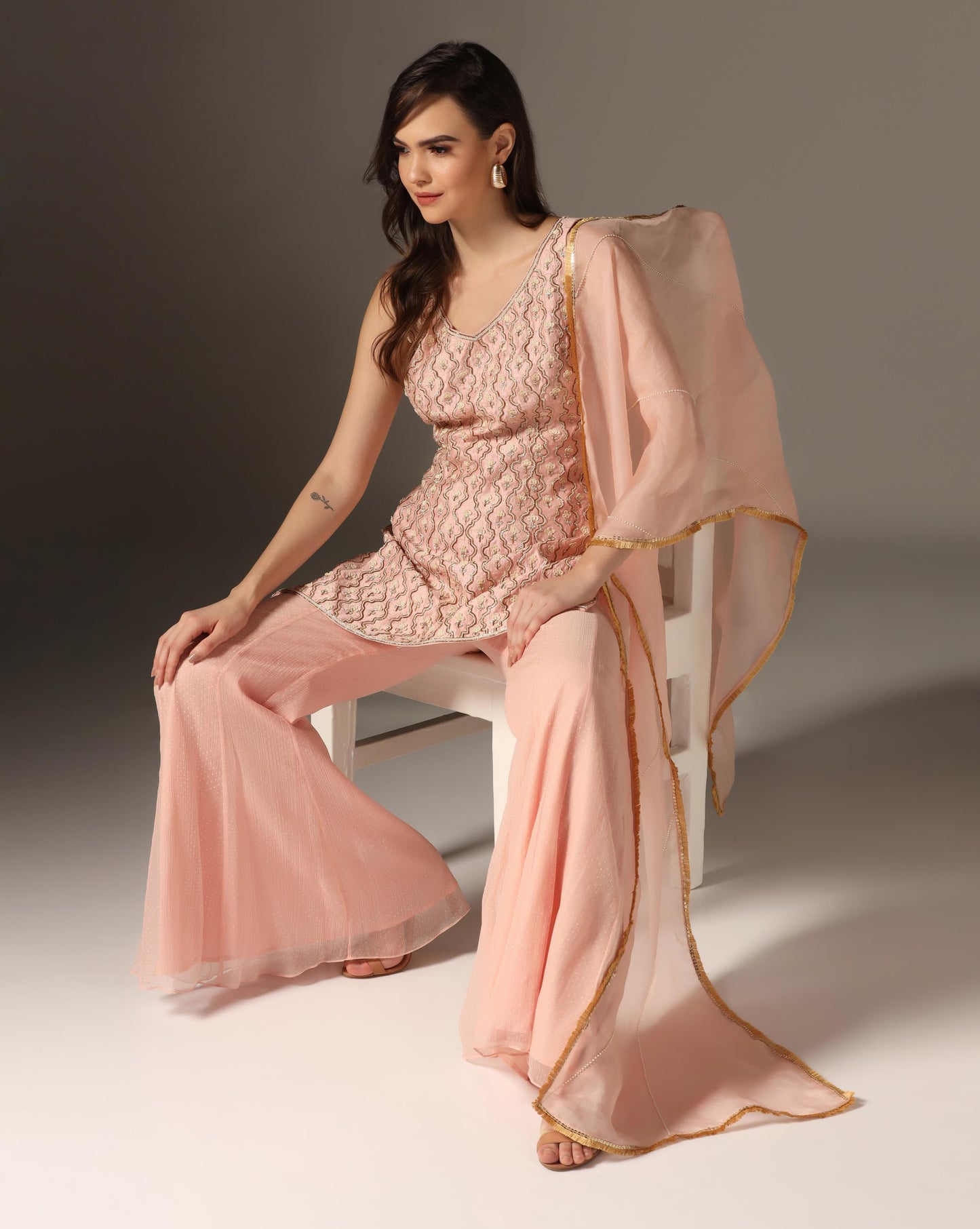 Pink Kurti Set