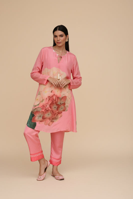 Blush Bloom Printed Kurta Set