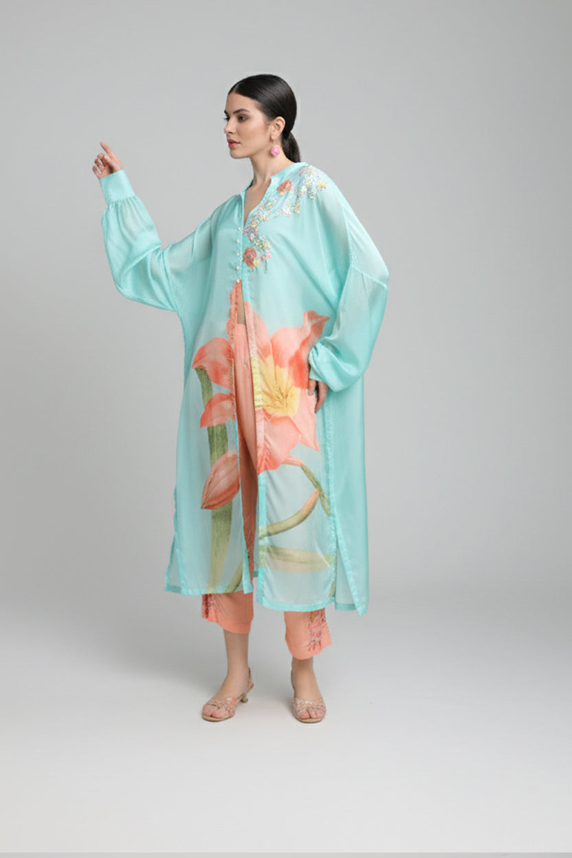 Tropical Bloom Kaftan Set