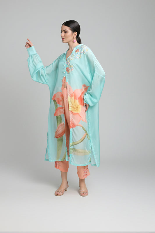 Tropical Bloom Kaftan Set