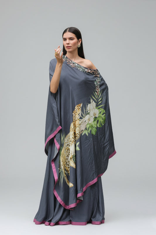 Midnight Safari Drape Kaftan