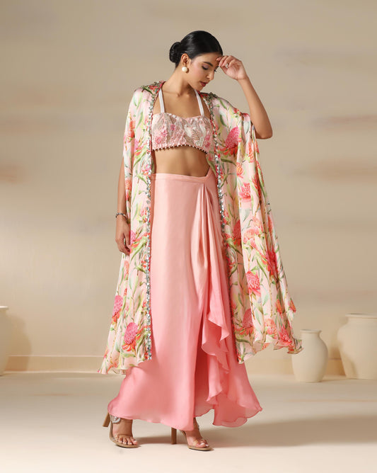 Blush Bloom Cape Set