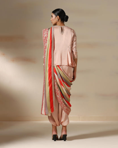 Blush Royale Drape Ensemble
