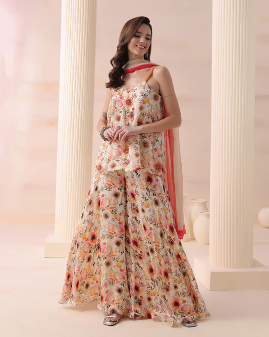 Blooming Radiance Sharara Set