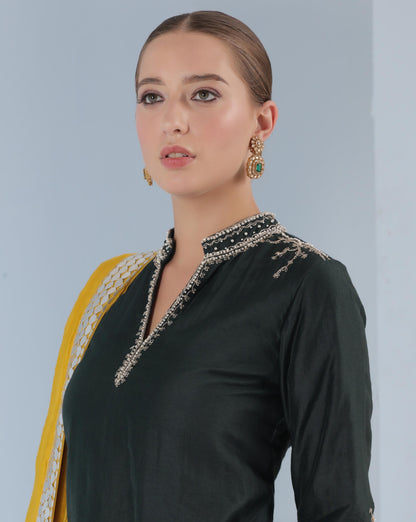 Emerald Radiance Kurta Set