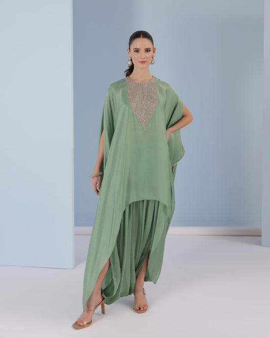 Sage Mirage Kaftan Gown