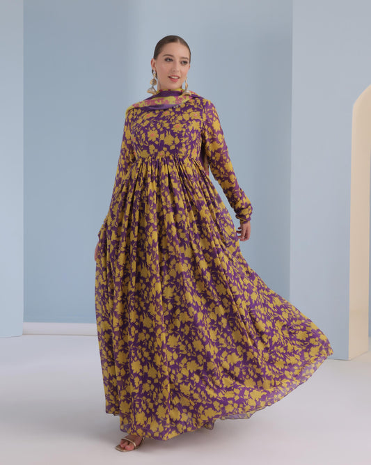 Golden Orchid Maxi Dress