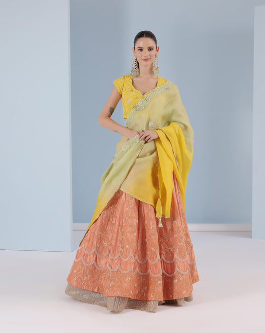 Sunset Bloom Lehenga Set