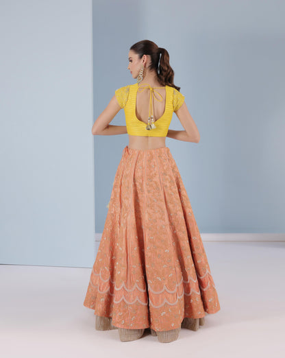 Sunset Bloom Lehenga Set