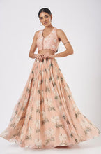 Load image into Gallery viewer, Blush Pink Floral Embroidered Lehenga Set
