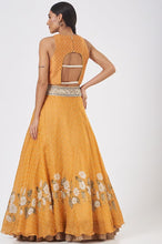 Load image into Gallery viewer, Orange Floral Printed Lehenga Set
