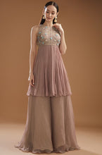 Load image into Gallery viewer, Antique Pink Raw Silk Embroidered Kurta Set
