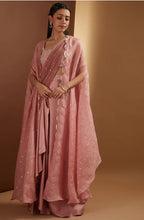 Load image into Gallery viewer, Antique Pink Embroidered Cape Set
