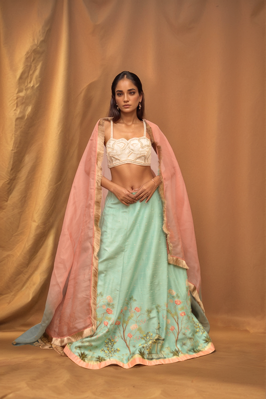 Green Embroidered Lehenga (Sale Outfit - Size M)