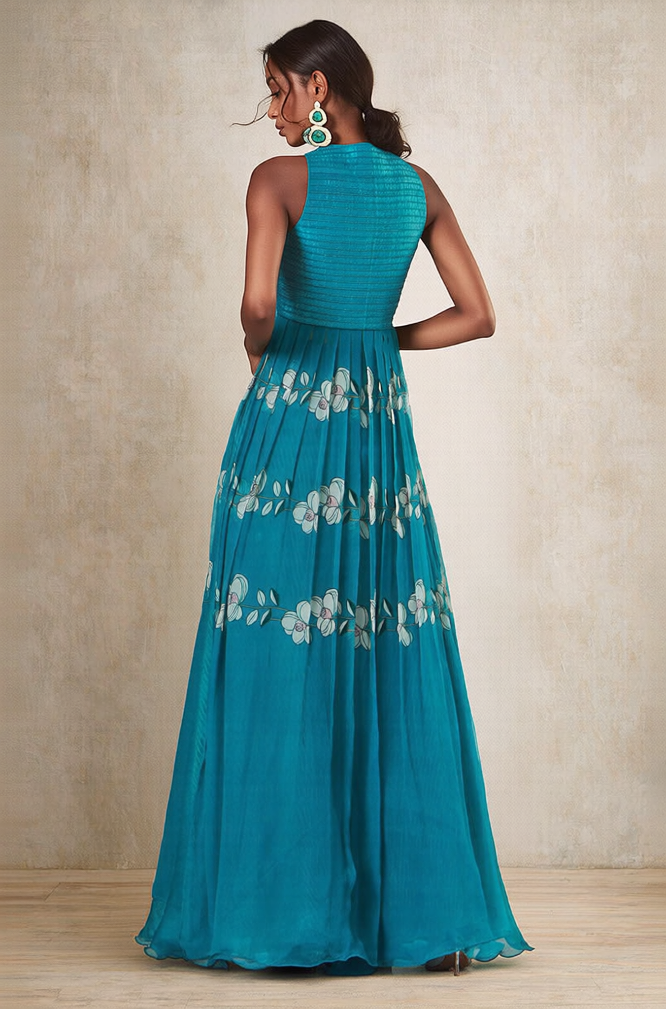 Blue Embroidered Set