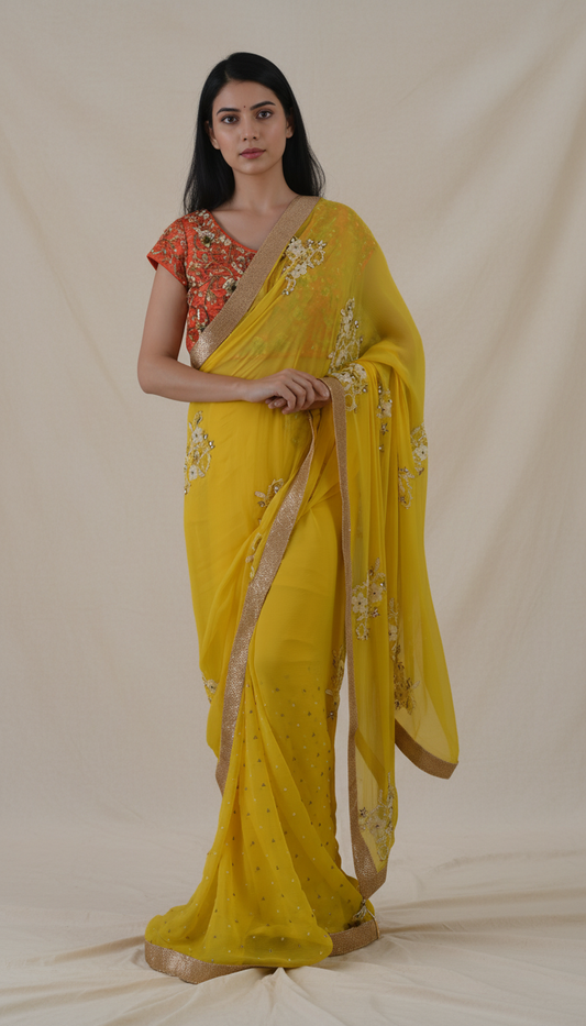 YELLOW SAREE