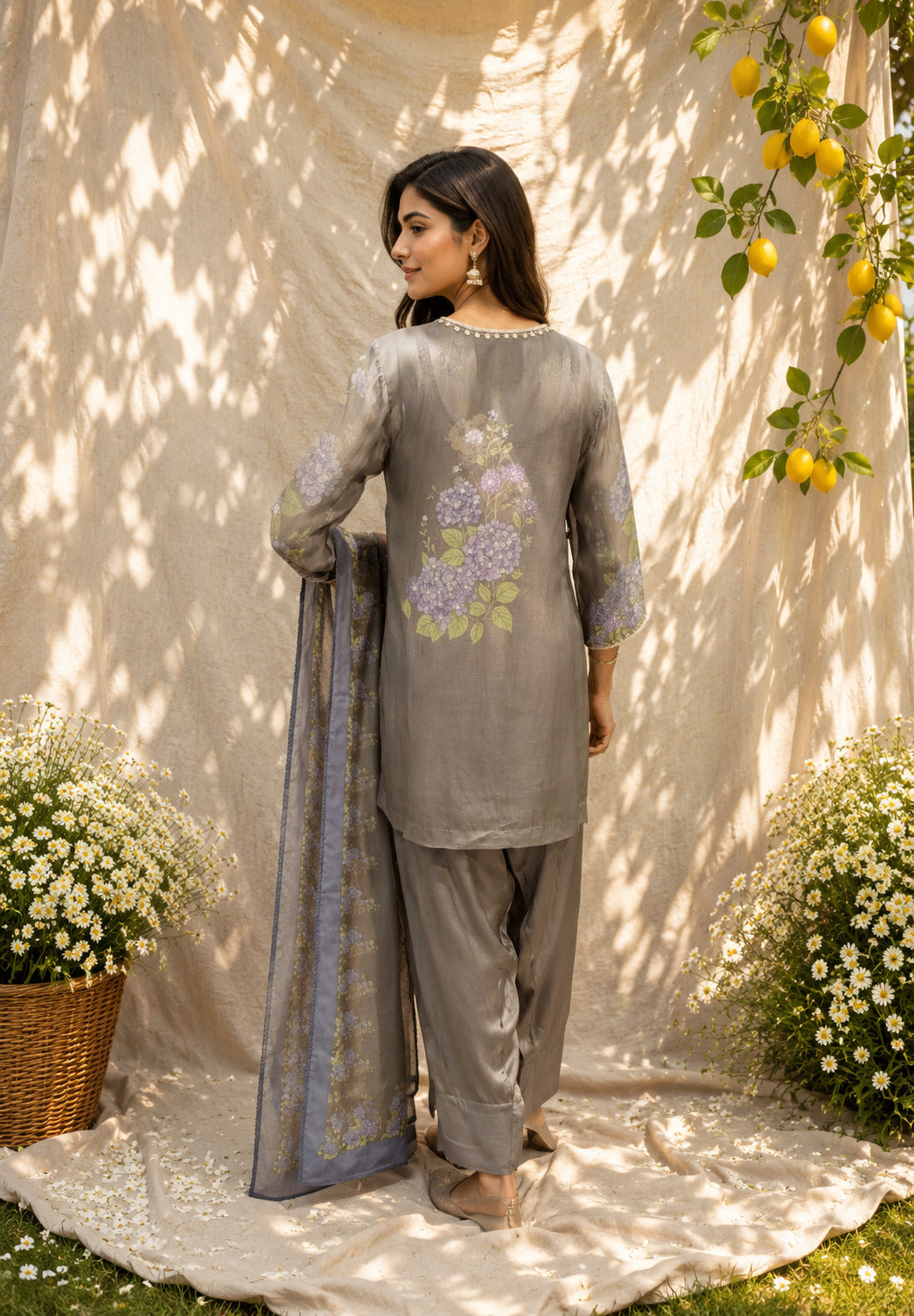 The Lilac Hydrangea Kurta Set