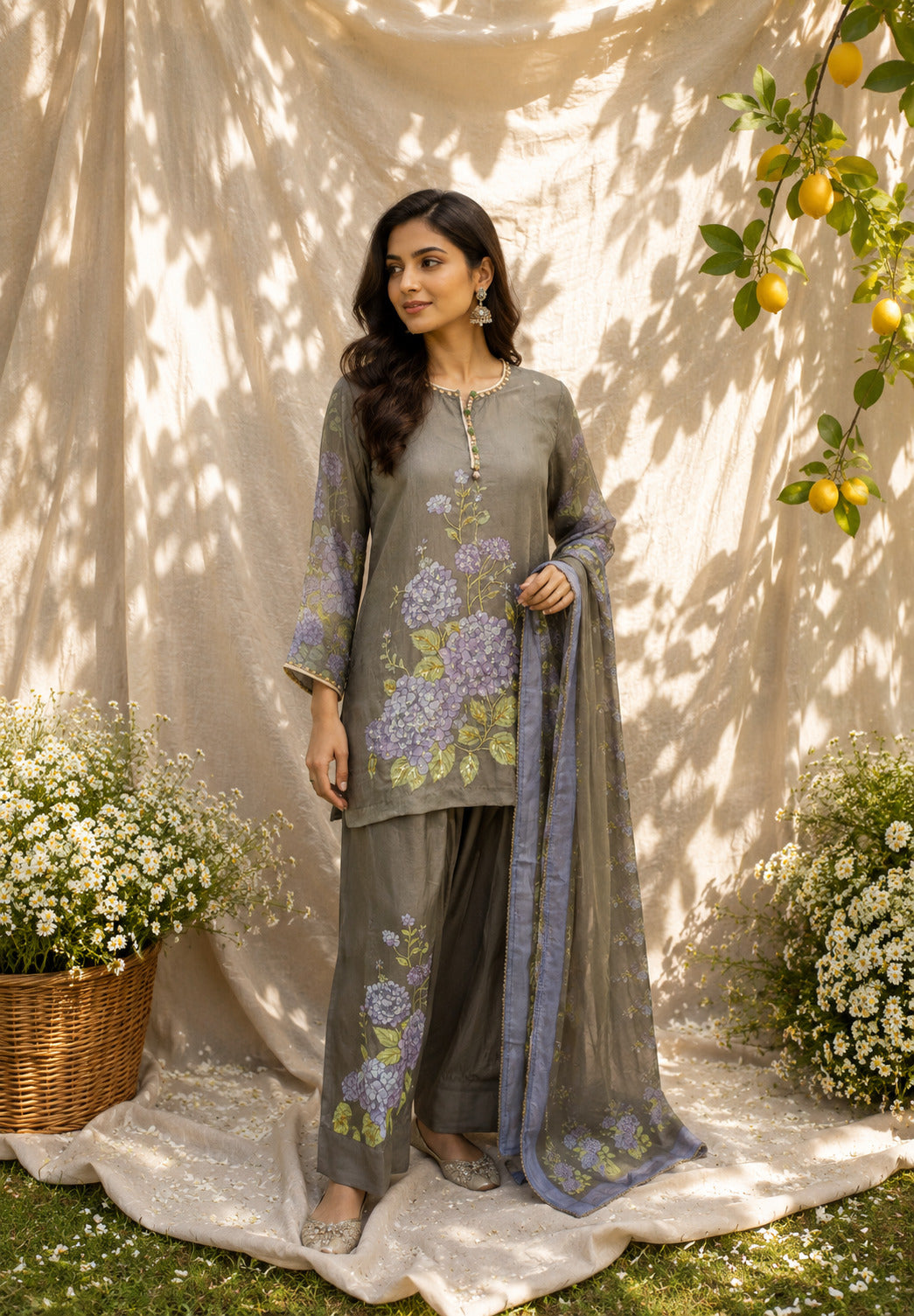 The Lilac Hydrangea Kurta Set