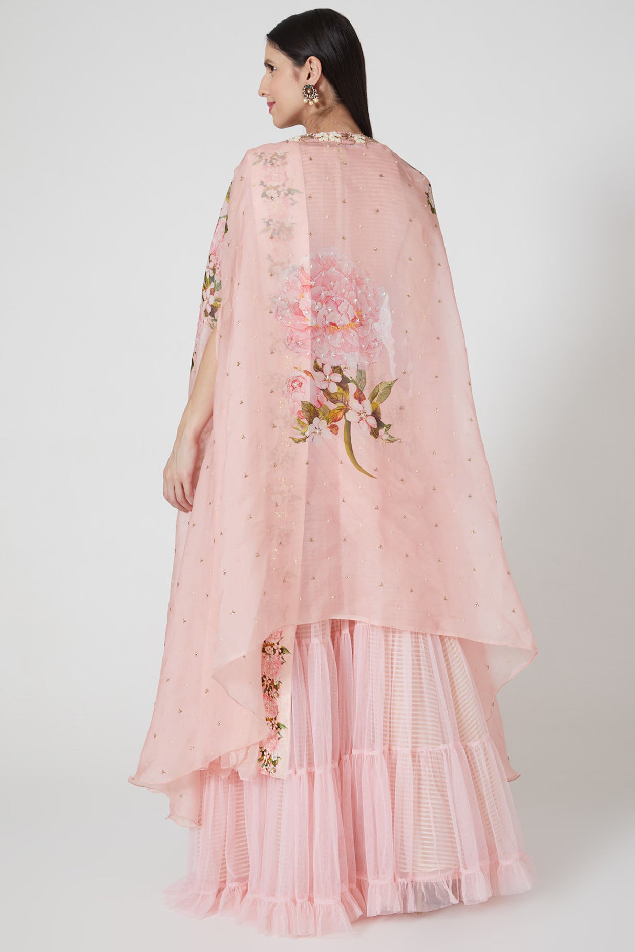 Blush Pink Chiffon Lehenga Set