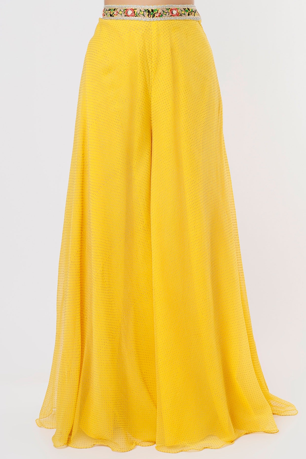 Yellow Printed Pant Set