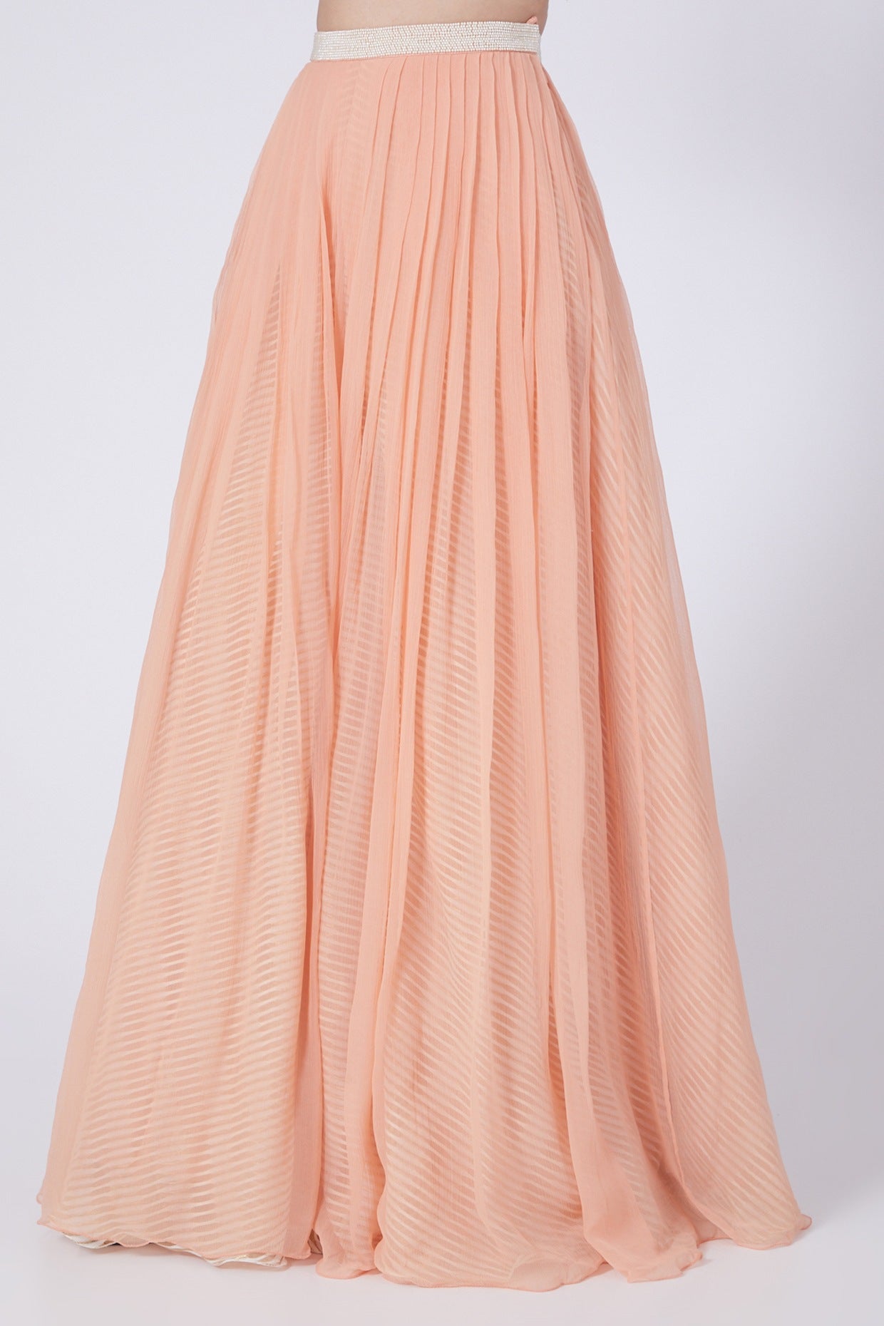 Peach 3D Floral Bustier & Cape Set