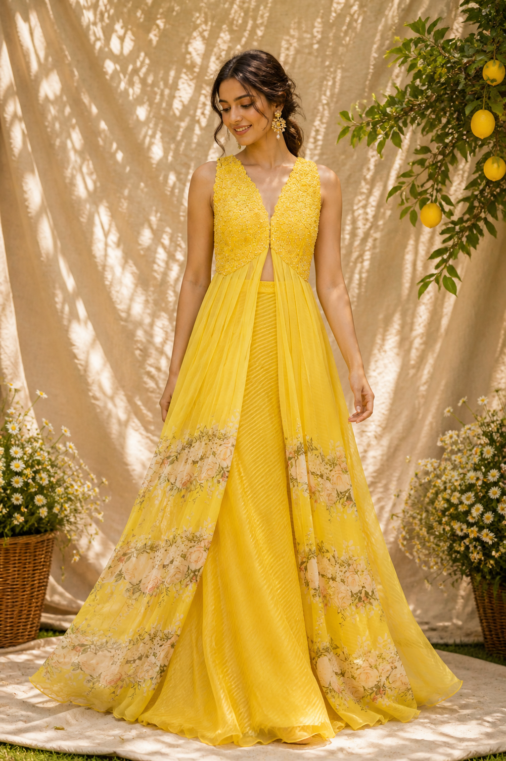 Sunshine Yellow Embellished Set