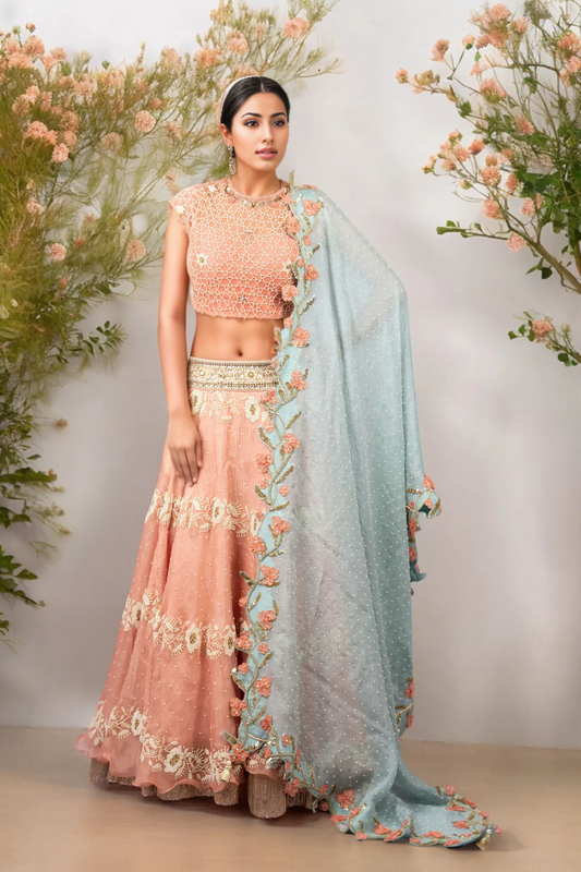 SUNFLOWER BEL LEHENGA
