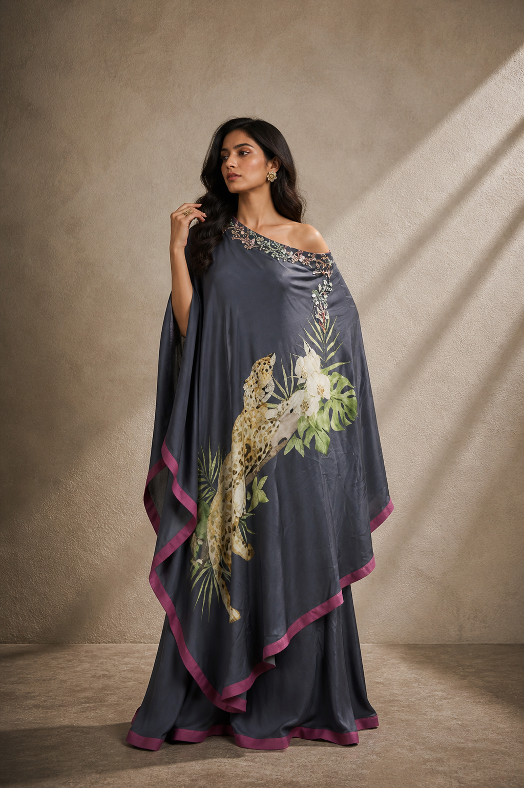 Midnight Safari Drape Kaftan