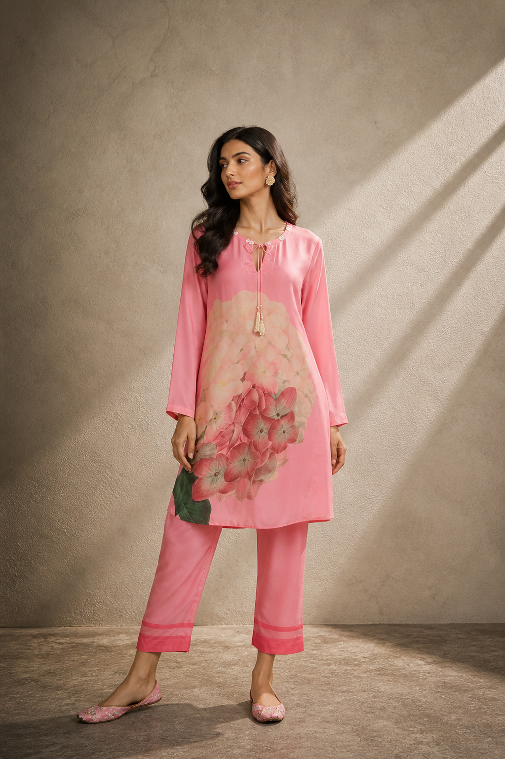 Blush Bloom Printed Kurta Set