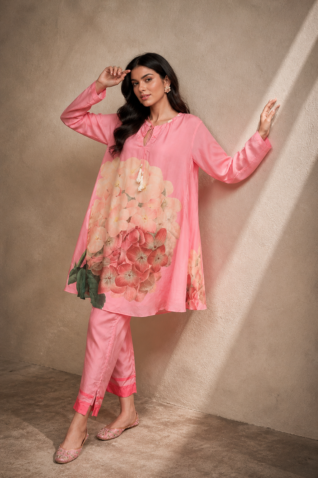 Blush Bloom Printed Kurta Set